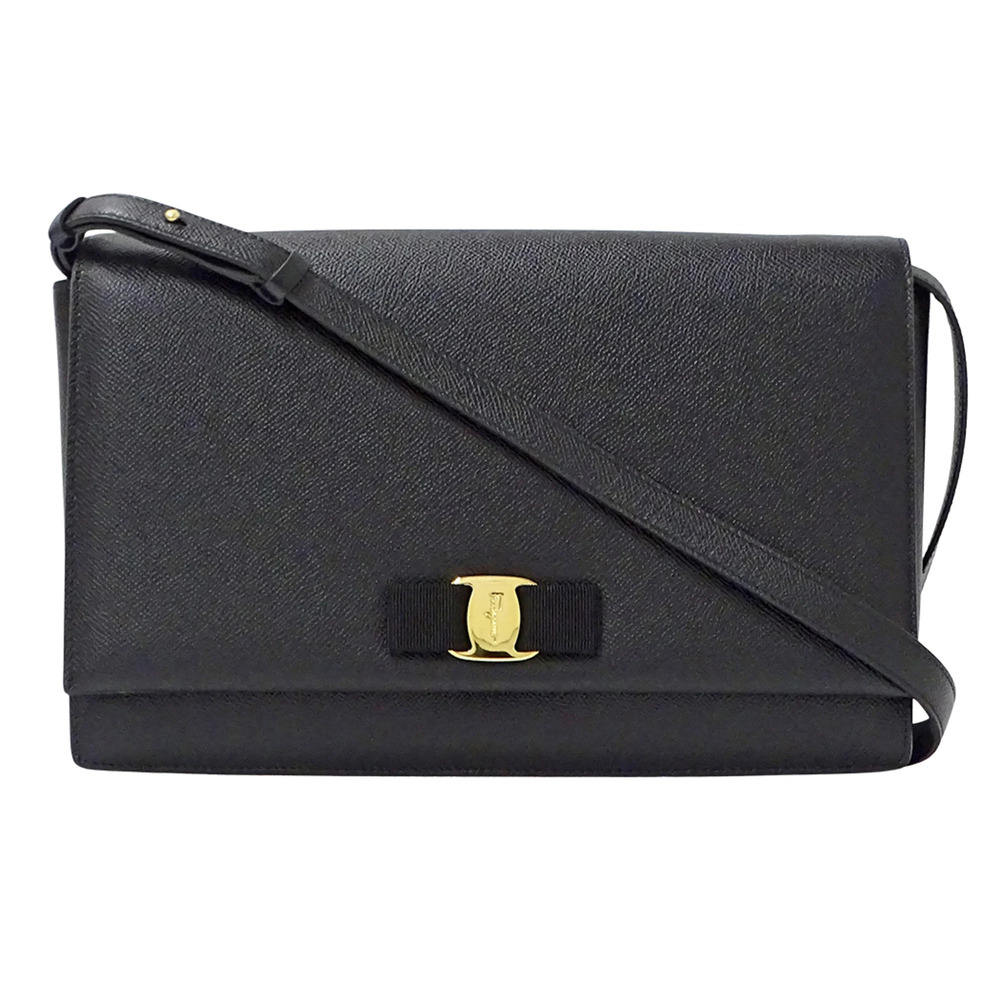 Salvatore Ferragamo Ferragamo handbag for women, brand shoulder bag, Vara rib...
